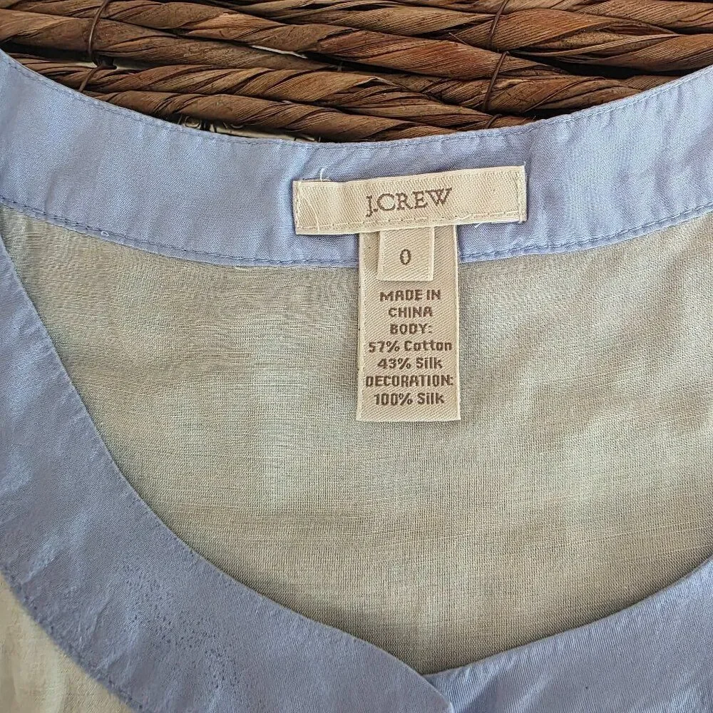 J. Crew Lightweight Button Up Tank Top Sz 0